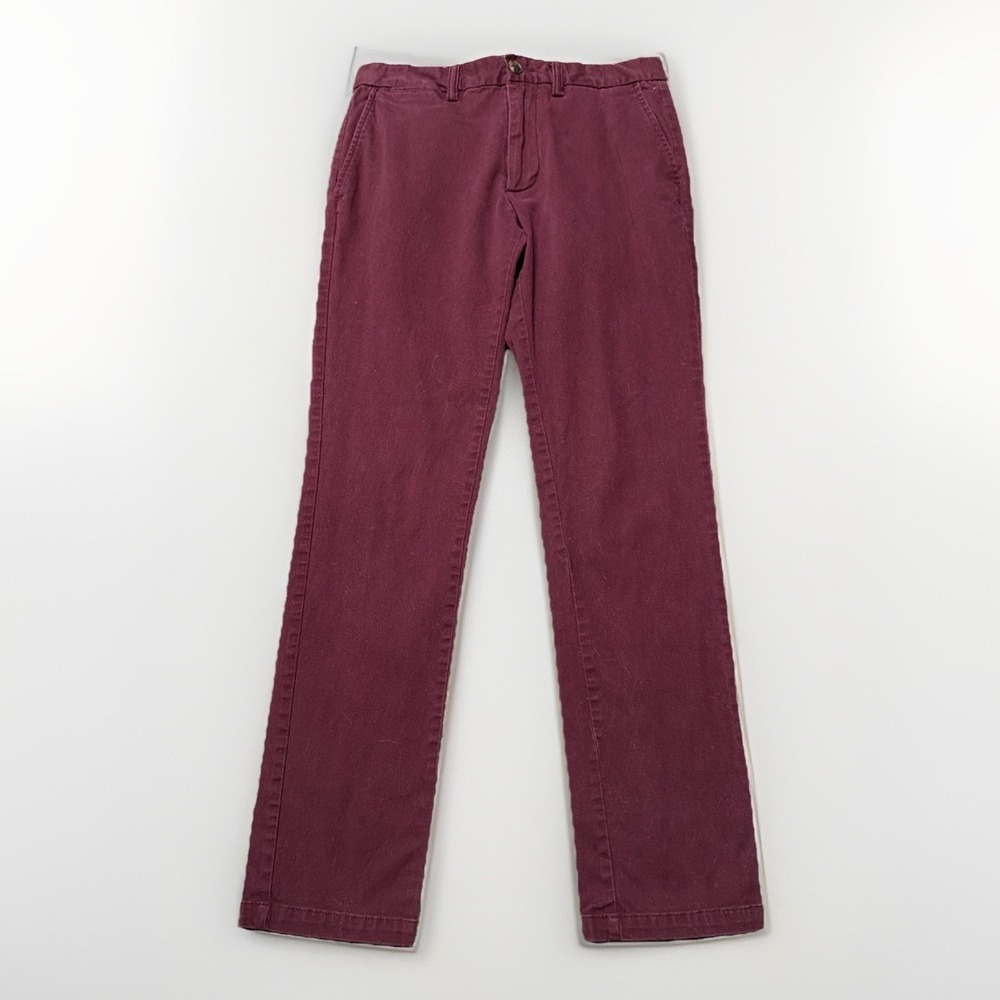 Old Navy Ultimate Slim Built‎ in Flex Burgundy Chinos Men 30x30